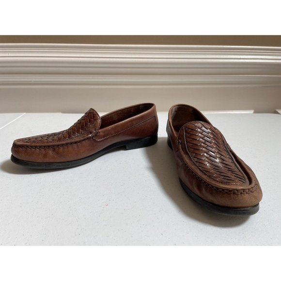 Giorgio Brutini Men's Eagle Brown Leather Weave Slip On Loafer Shoes Size 13 M. - Picture 9 of 9